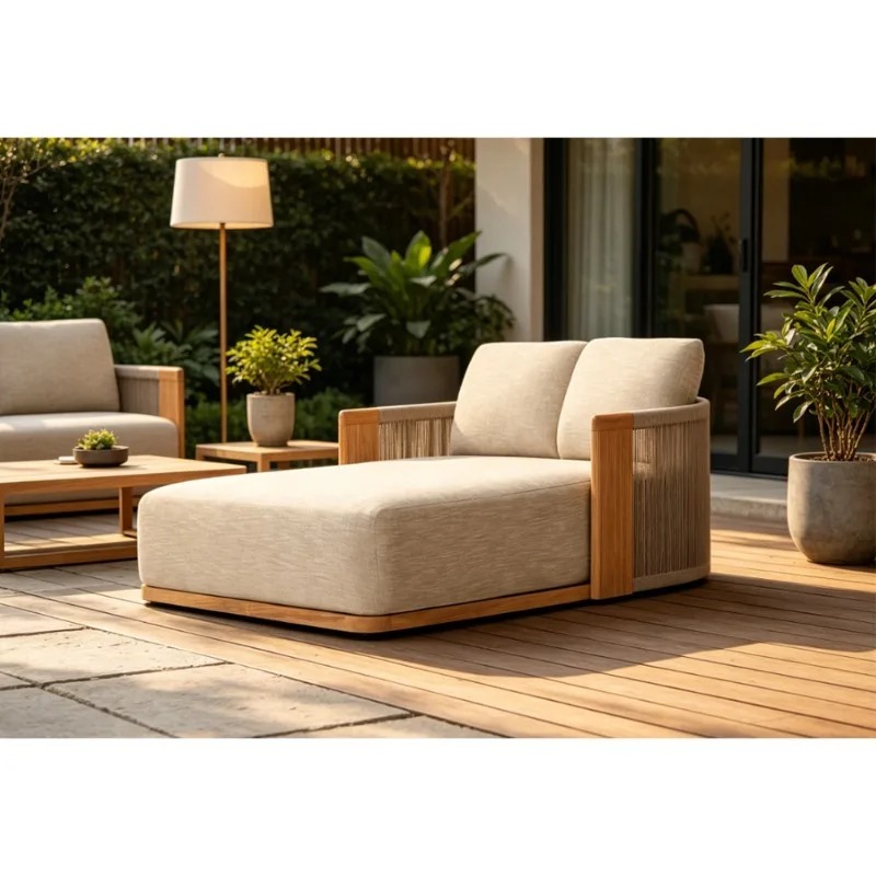 Outdoor Daybed Furniture - Leżanka ogrodowa z teaku, odporna na