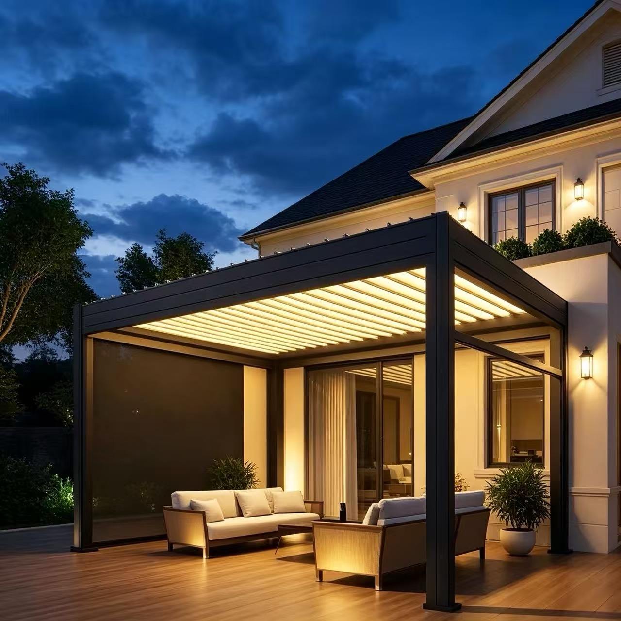 Outdoor Furniture Metal - Nowoczesna pergola z możliwością personalizacji, otwarta