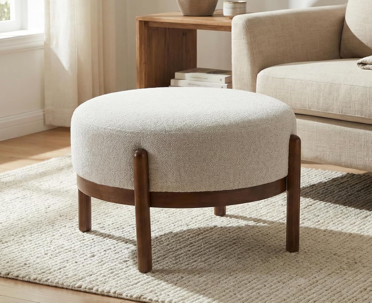 Pufa z tkaniny Sherpa z drewni – Outdoor Furniture Wood recenzja i cena