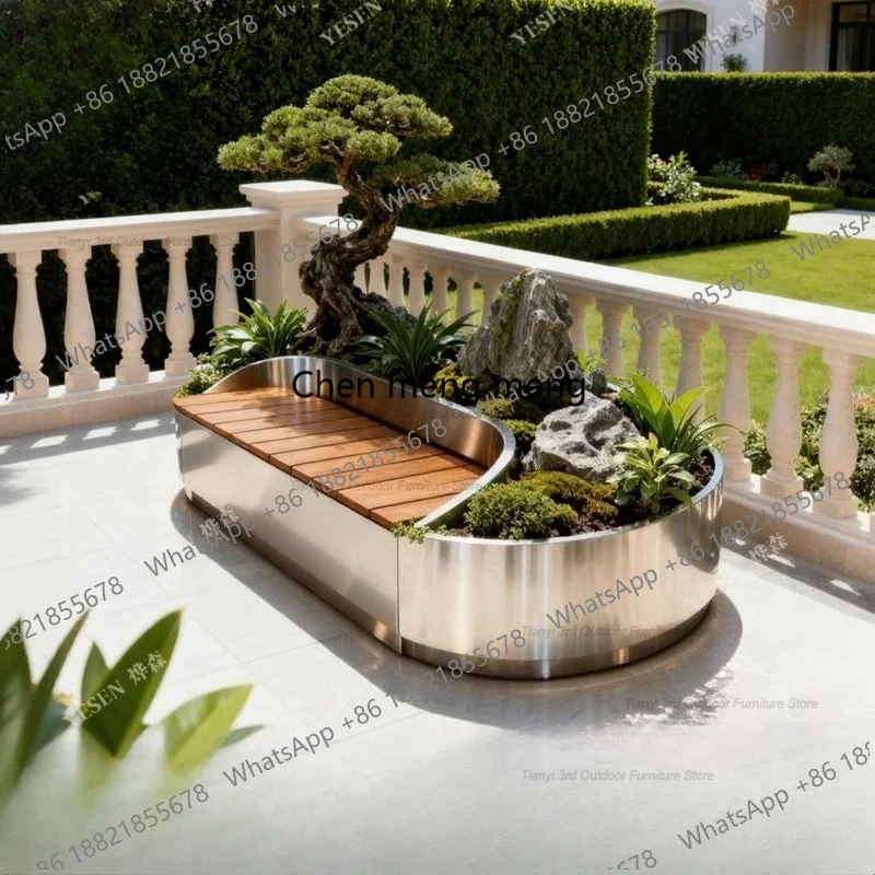 Ławka z kwietnikiem ze stali n – Outdoor Furniture Metal Chairs recenzja i cena