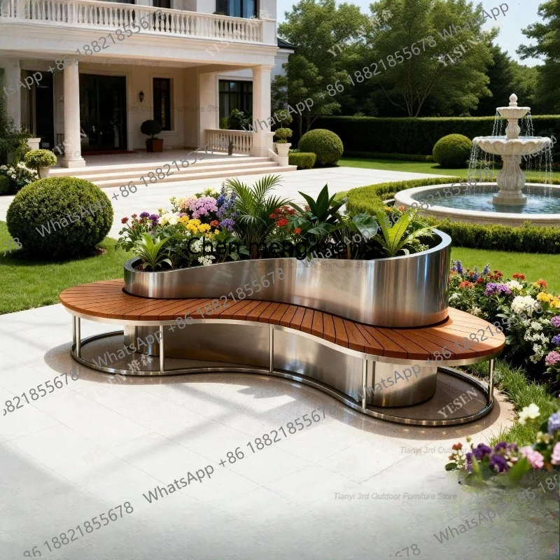 Ławka z kwietnikiem ze stali n – Outdoor Furniture Metal Chairs recenzja i cena