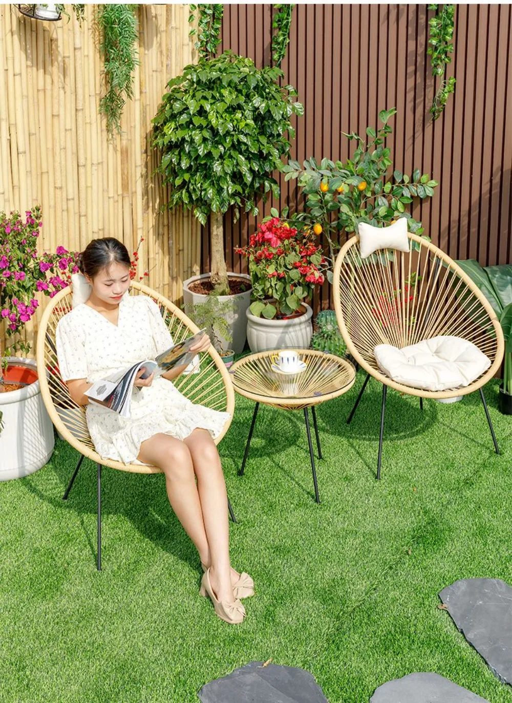 Krzesła do jadalni w stylu nor – Outdoor Furniture Metal Chairs recenzja i cena