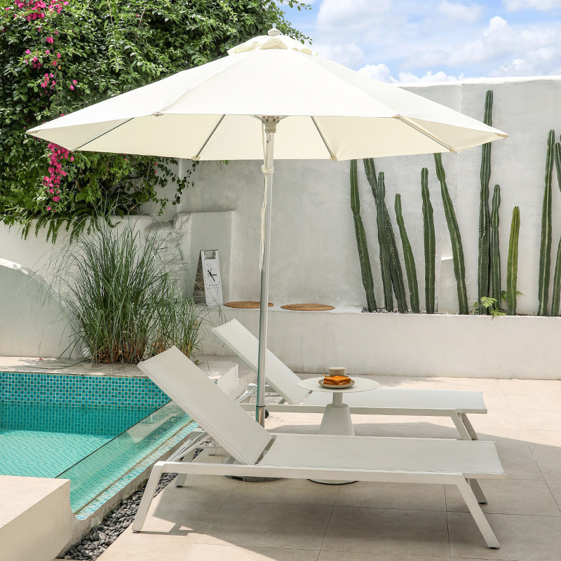 Biała leżanka ogrodowa, wodood – Outdoor Daybed Furniture recenzja i cena