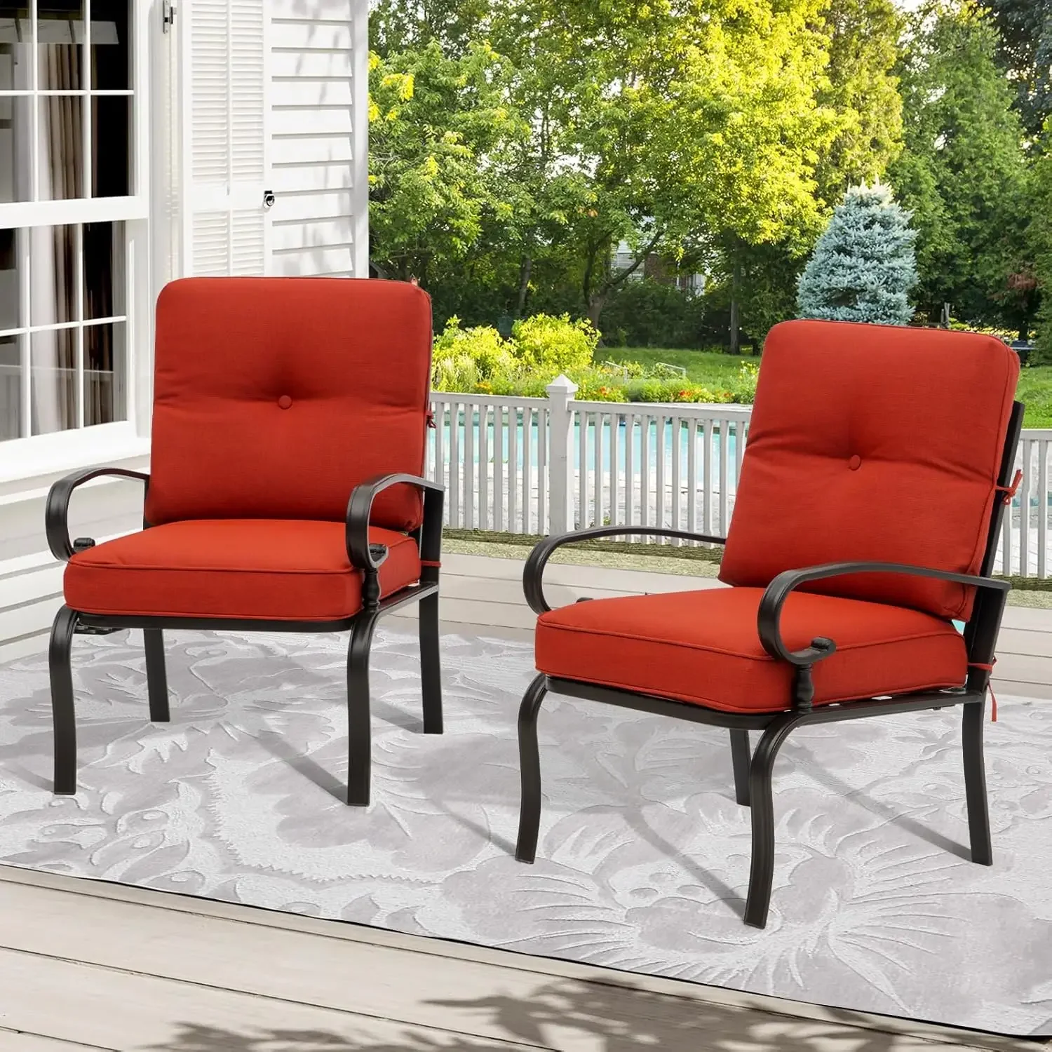 Czerwone metalowe krzesła bist – Outdoor Furniture Metal Chairs recenzja i cena